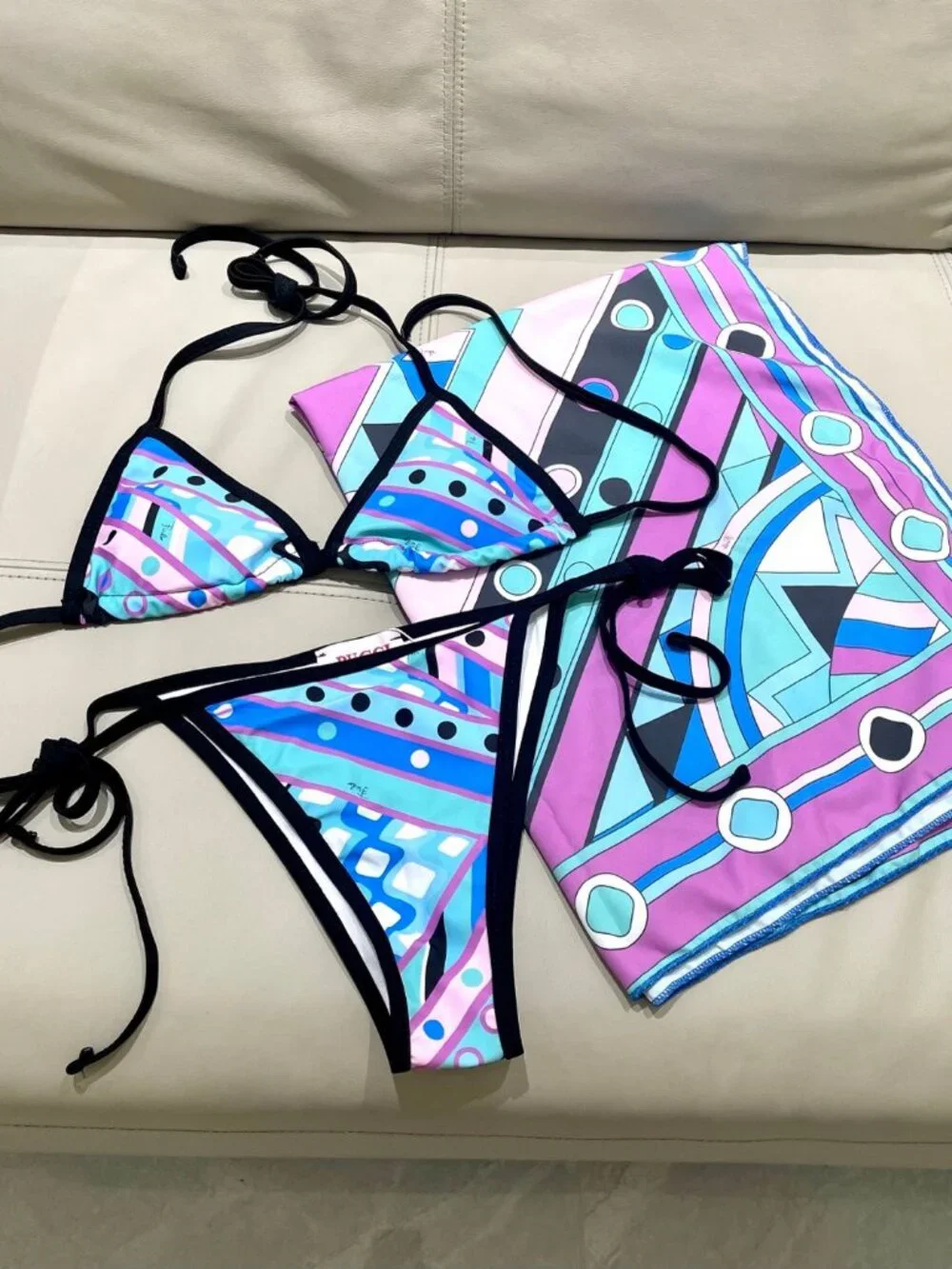 🍒 Emilio Pucci🍒  bikini + chiffon dress
